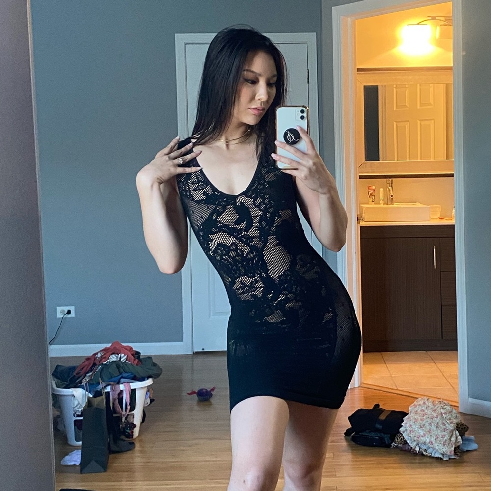 Bebe Lace Bodycon Dress